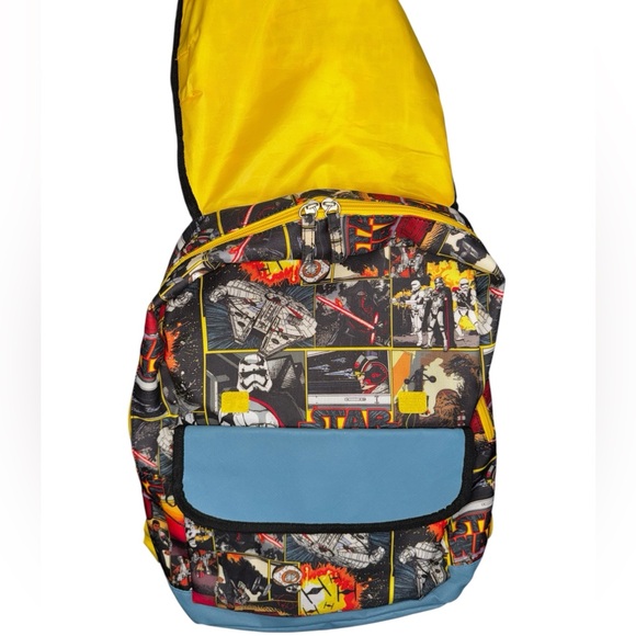 Disney Store Star Wars Comic Print Backpack Adjustable Straps School Travel Bag - Picture 3 of 6